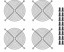 4Pcs 120Mm Fan Grill Guard Black with Screws