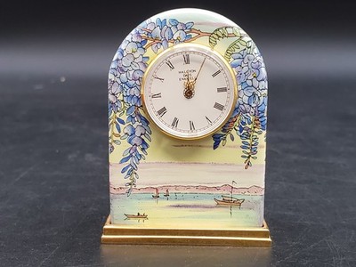 Halcyon Days Enamels Miniature Clock - Royal Botanic Gardens KEW