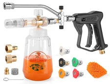 Dual Connector Foam Cannon for Pressure Washer, Pressure Washer Gun with Foam...