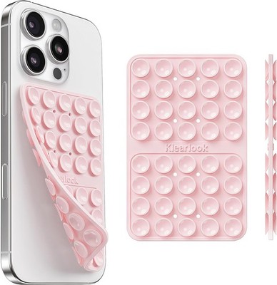 Klearlook Silicone Double-Sided Suction Cup Phone Case Detachable Light Pink 