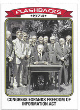 2023 TOPPS HERITAGE NEWS FLASHBACKS #NF-9 FREEDOM OF INFORMATION ACT