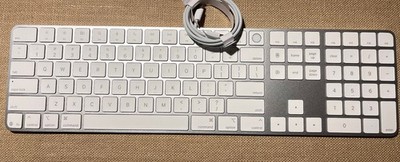 Apple Magic Keyboard Model A3119 W/ Touch ID & Numeric Keypad, White, Never Used