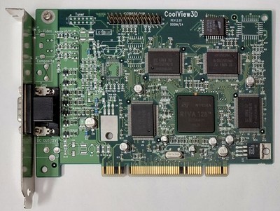 Dooin CoolView3D PCI Grafikkarte (CCIR656/VIP, Riva 128, 4MB, retro, 1997)