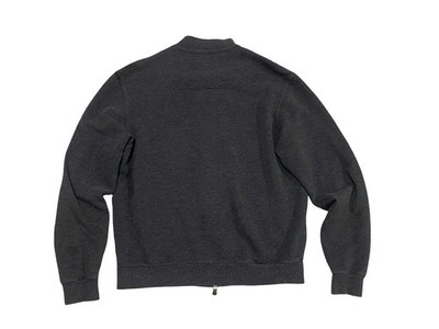 VTG Zegna Sport Mens Full Zip Gray Cotton Long Sleeve Jacket