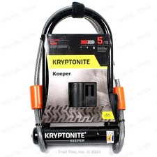 KRYPTONITE Keeper 12 STD Keyed U-Lock w/ 4' Flex Cable Bicycle Lock Security