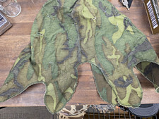 Woodland Camo Military Helmet Cover w/ Ear Flaps, Late 70's early 80s style
