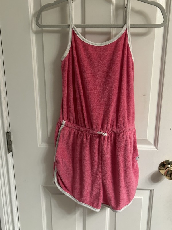 Girls Abercrombie Kids Pink Terry Fabric Romper-Size 15-16