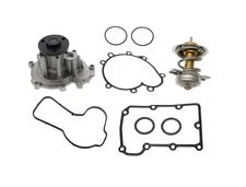 Water Pump+Thermostat+Gaskets+O-Rings for PORSCHE Cayenn S Turbo Turbo S 03-06