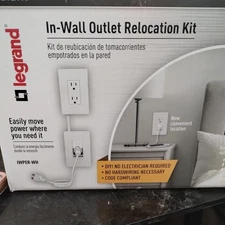 Legrand Wiremold IWPE-WH Radiant In-Wall Outlet Relocation Kit White 15A 120V
