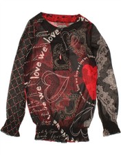 DESIGUAL Womens Abstract Pattern See Through ...