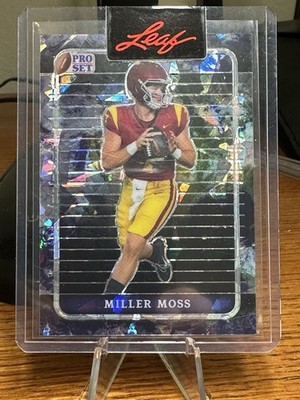 2024 Leaf Pro Set BLACK/GREEN Ice Pre-Production Proof MILLER MOSS Football 1/1