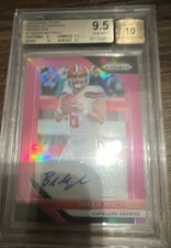 2018 Panini Prizm - Rookie Autographs Baker Mayfield #RA-BM Pink Prizm (AU, RC)