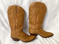 Vtg  Genuine Falconhead Lt Tan Exotic Hide Le...