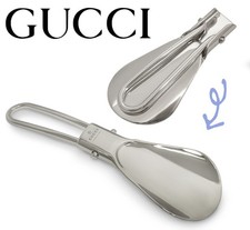 GUCCI Metal Foldable Portable Compact Shoe Horn Silver Color for Men Women