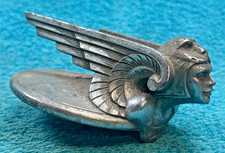 Original 1929-31 Chevrolet Winged Goddess Aviator Viking Hood Ornament Mascot Original 1929-31 Chevrolet Winged Goddess Aviator Viking Hood Ornament Mascot