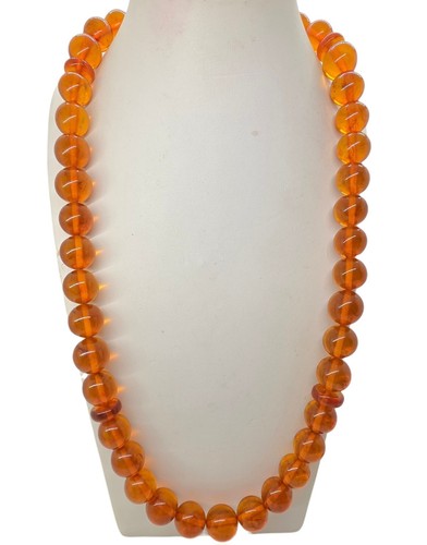 Stunning Pure Genuine Natural Baltic Honey Cognac Amber Necklace 64 Grams