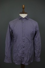 Eton Blue Geometric Slim Fit Long Sleeve Button-Up Dress Shirt Size 42 / 16.5