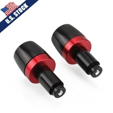 Red 22mm 7/8" Handle Bar Ends Grip Plug Cap Slider Motorcycle Alu Handlebar Ends