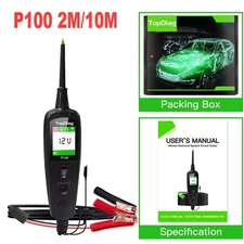 Topdiag P100 Power Probe Kit 12V 24V Car Circuit Tester Electical System Test US