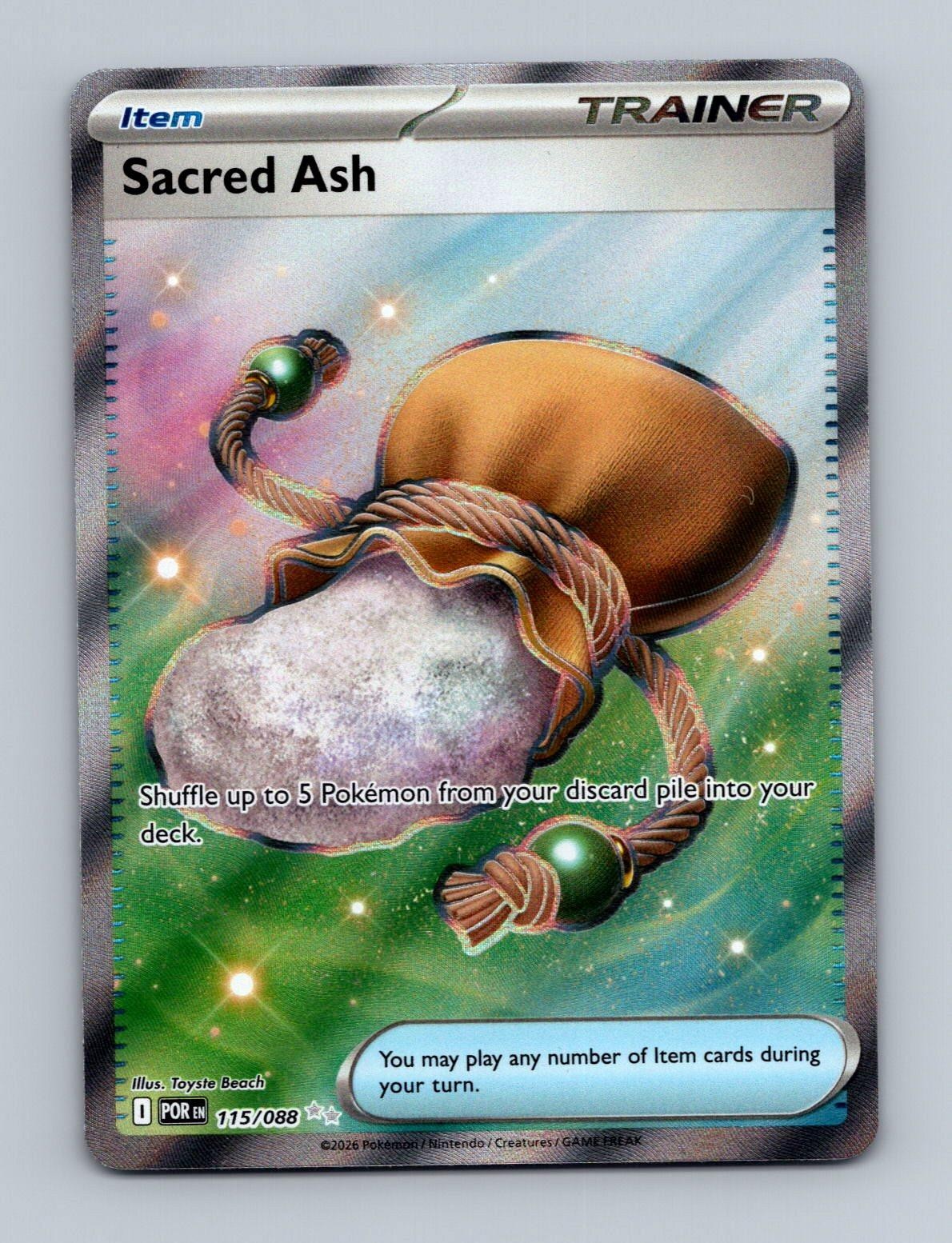 Sacred Ash 115/088 Ultra Rare Perfect Order Pokemon Holo Near Mint