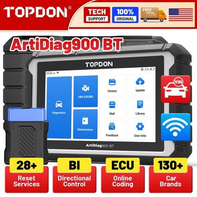 2026 Topdon Artidiag 900bt PRO Car OBD2 Scanner Diagnostic Tool ECU Coding TPMS