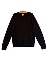 Gap NEW Men's Black Round Neck Lightweight Cotton Long Sleeve Sweater Medium