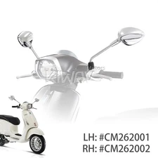 KiWAV Aftermarket Mirror PAIR fits Sprint 125 4T 3V iGet ABS (16'-17')