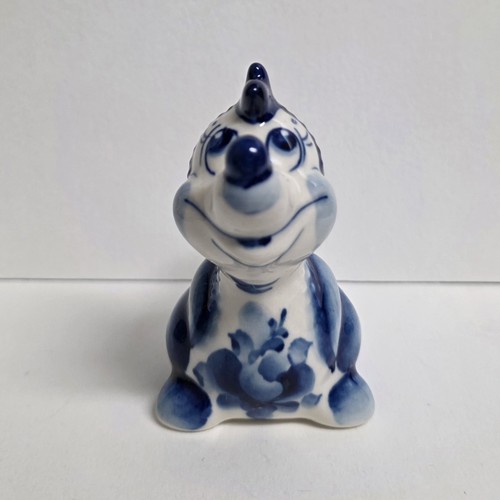 Porcelain Gzhel Figurine of Dragon Гжель