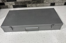 Vintage Metal 35mm Photo Slide Storage Case box, w/11 dividers tabs