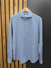 Camicia Borsa Rione Fontana lino cotone taglia 16,5 42