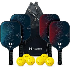 Helium Pro Carbon Fiber Pickleball Paddles - USAPA Certified - High-Spin Text...