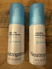 2 Neutrogena Hydro Boost Hydrating Makeup Setting Spray w Hyaluronic Acid 3.4fl