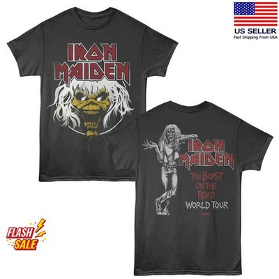 Vintage Iron Maiden Tour 1982 2Sides T-Shirt, Metal Band Tee Gift For Fan