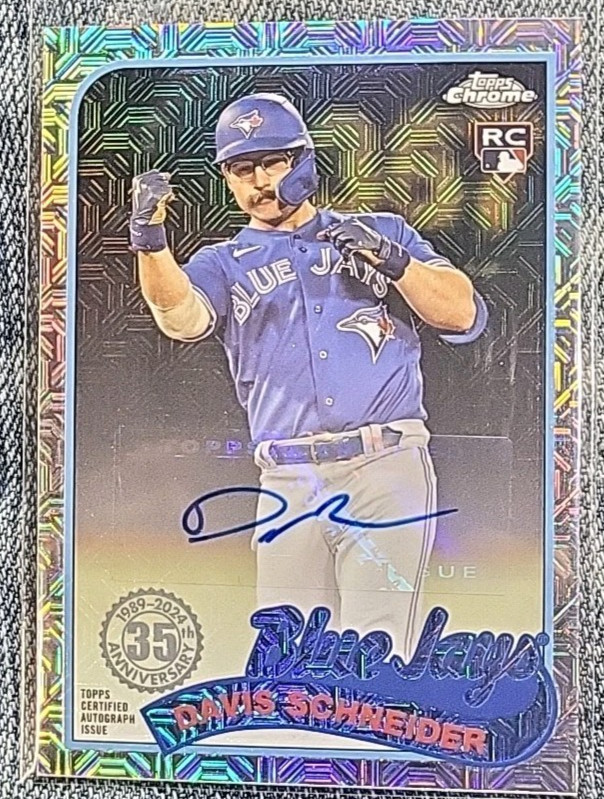 2024 Topps Series 1 Silver Pack Davis Schneider RC Blue Jays Auto /199