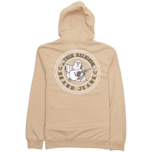 True Religion Mens Full Zip Hoodie S Travertine Buddha Logo Graphic Sweatshirt - product listing photo