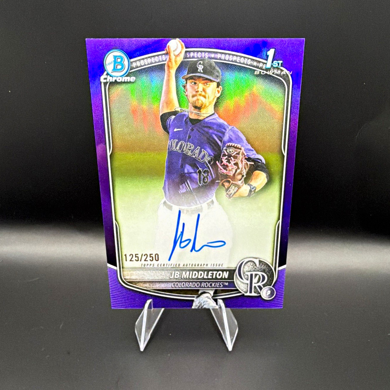 Topps Bowman Draft 2025 JB Middleton Rockies Chrome Auto Purple Refractor /250