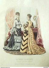 1875 Fashion Illustrated Engraving # 11 (Old Fashion Plate)