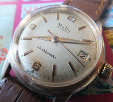 MuDu "Doublematic" Automatic Gold Plated 25 Jewel Watch