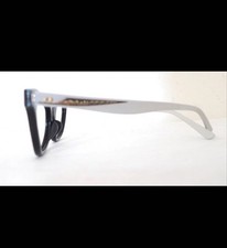 MCM Vintage 60s Atomic 2Tone Cat Eye Eyeglass FRAME NOS Stars Alum Unused 44mm