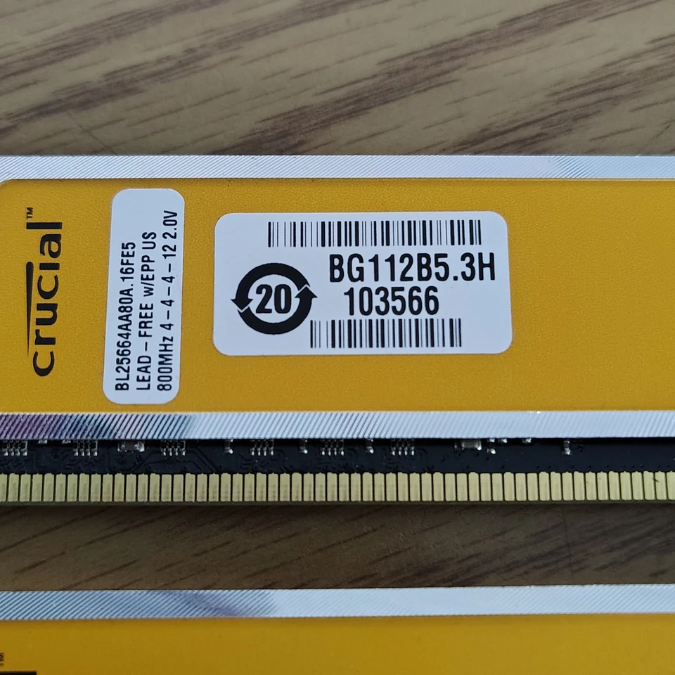 Crucial Ballistix DDR2 800 RAM 4GB Kit (2x2GB) w/ EPP NVIDIA nForce Intel XMP - Image 3 of 4