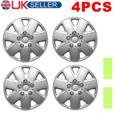 SET OF 4 x 14 INCH (14”) ALLOY LOOK WHEEL TRIMS COVER HUB CAPS TYRE CAP SILVER