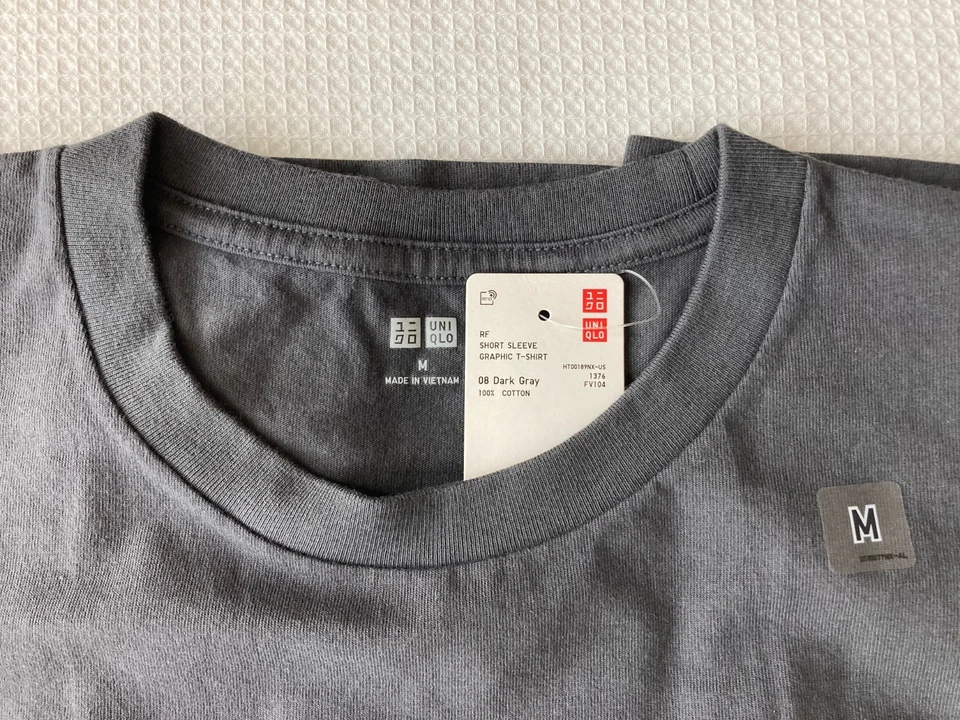 优衣库罗杰·费德勒美国公开赛 2021 GO ROGER 网球衬衫 M 灰色 E446237-008 全新 — 第 4/4 张图片