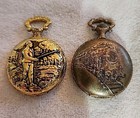 Two Pocket Watches: John Weitz Quartz W/A Train On Front - Fisherman On Other — photo 1