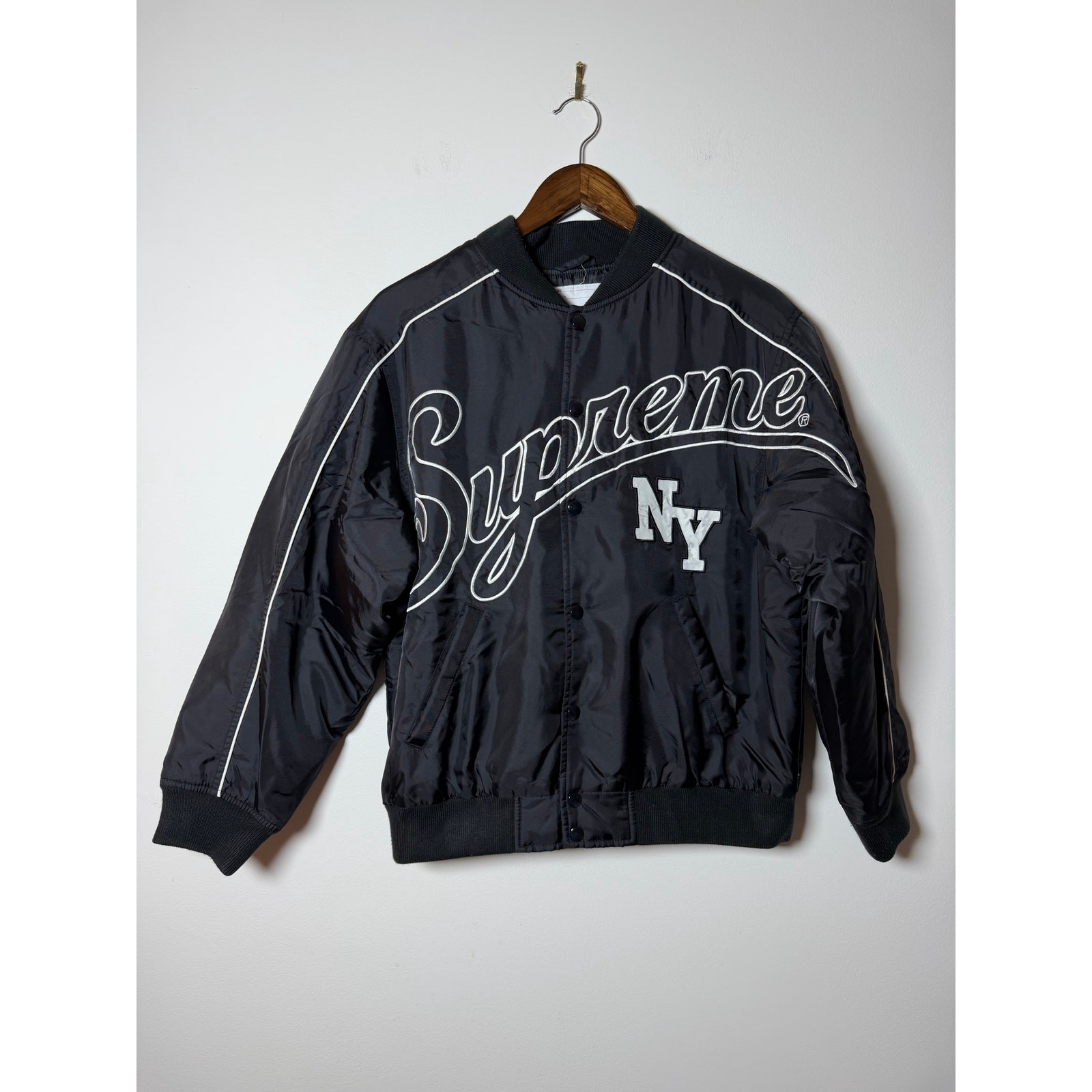 Supreme Contrast Script Varsity Jacket - image 1