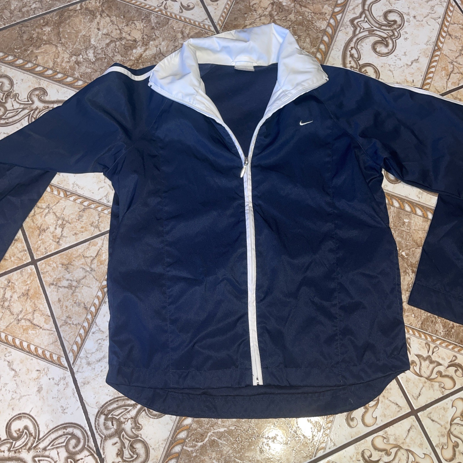 SACAI X NIKE Nike Donna Nero Bianco Bordo Logo Atletico Performance Full Zip Pista vedi desc