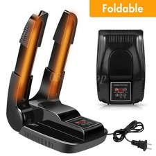 2-Tube Shoe Dryer Boot Dryer with Heat Blower Black Prevent Odor Mold Foldable