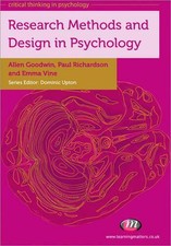 Research Methods and Design in Psychology by Allen Goodwin (English) Paperback B