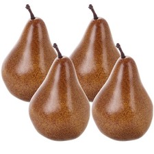 4 Pcs Artificial Pears Realistic Lifelike Fake Fruit Models Prop Decor