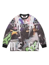 Supreme x Fox Racing Long Sleeve T-Shirt Black Multicolor Graphic Print XL - NWT