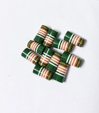 CUSTOM .355 IRON FERRULE GREEN W ORANGE / WHITE RINGS .525 X 7/8" 10PK